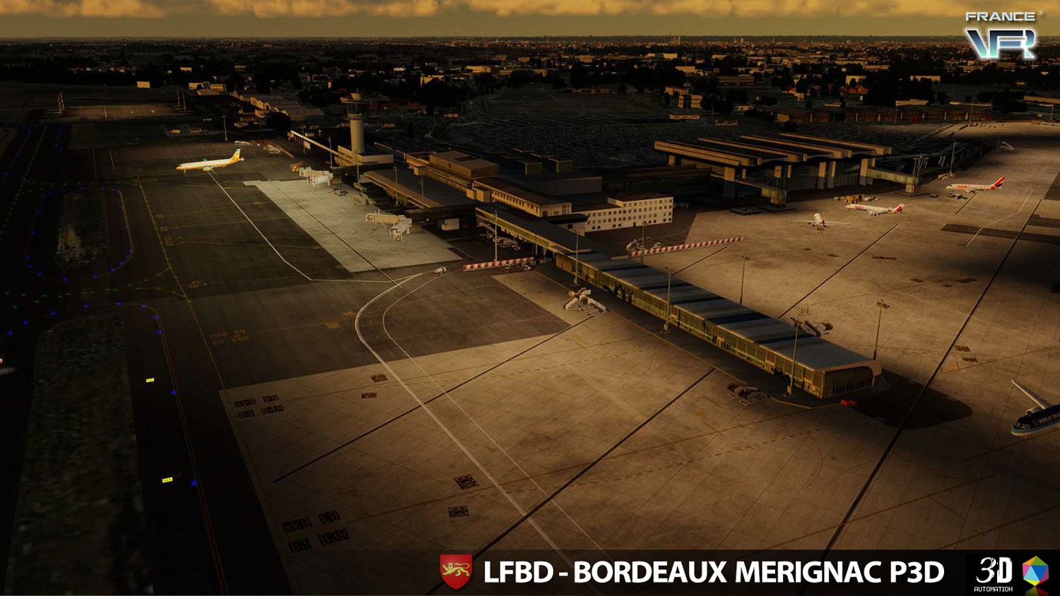 France VFR - LFBD - Bordeaux Merignac P3D V4/V5